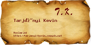 Tarjányi Kevin névjegykártya