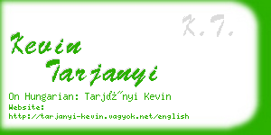 kevin tarjanyi business card